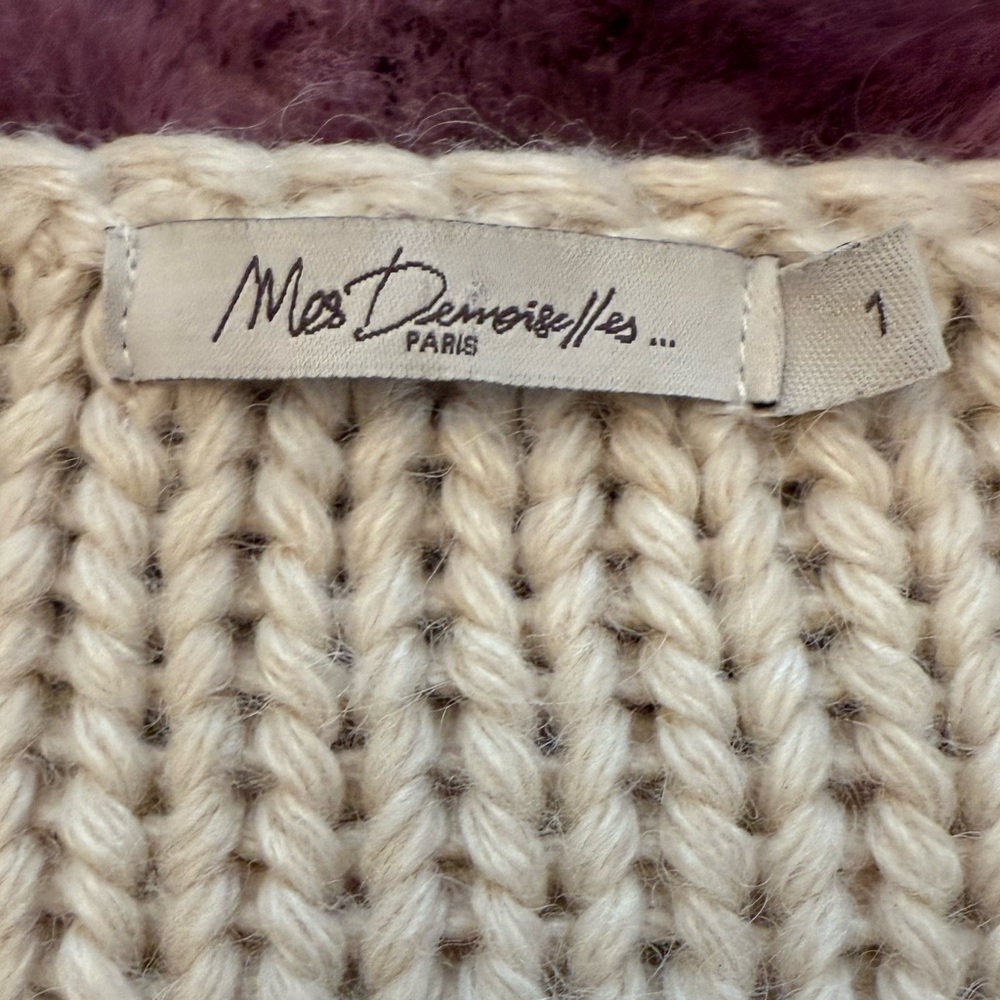 Mes Demoiselles Paris Jardin Floral Chunky Knit Alpaca Wool Sweater Size Small - Picture 8 of 8